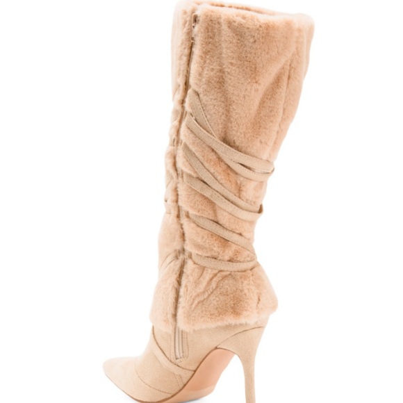 CATHERINE MALANDRINO Faux Fur High Shaft Boots - Picture 2 of 2
